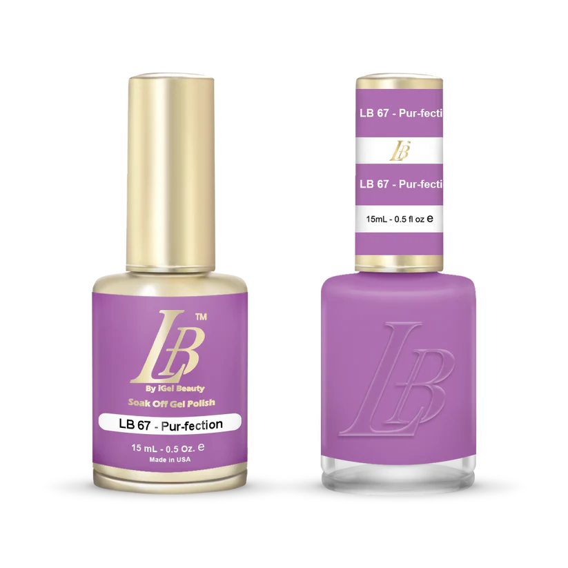 iGel Nail Lacquer & Gel Polish, LB Professional Collection, LB067, Pur-fection, 0.5oz