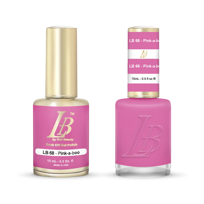 iGel Nail Lacquer & Gel Polish, LB PROFESSIONAL Collection, LB068, Pink A Boo, 0.5oz