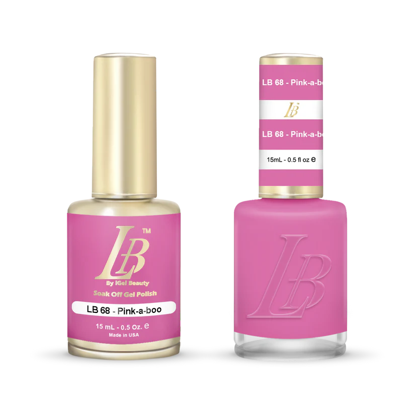 iGel Nail Lacquer & Gel Polish, LB PROFESSIONAL Collection, LB068, Pink A Boo, 0.5oz