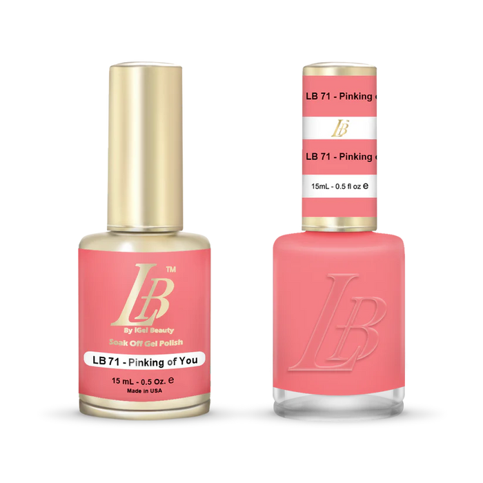 iGel Nail Lacquer & Gel Polish, LB PROFESSIONAL Collection, LB071, Pinking Of You, 0.5oz