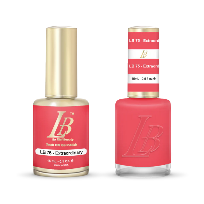 iGel Nail Lacquer & Gel Polish, LB Professional Collection, LB075, Extraordinary, 0.5oz