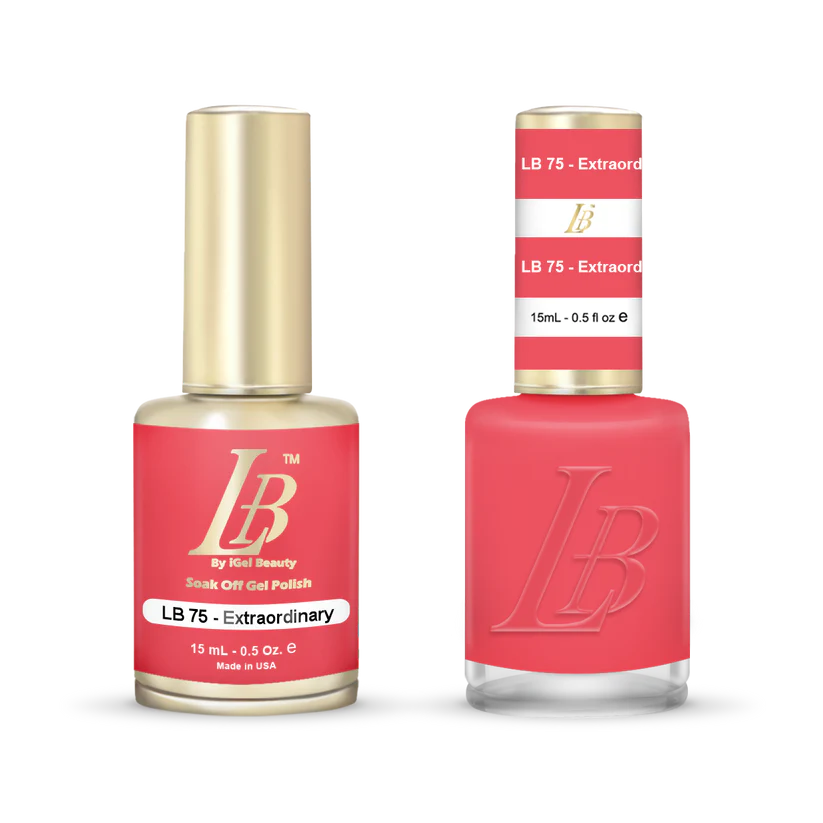 iGel Nail Lacquer & Gel Polish, LB Professional Collection, LB075, Extraordinary, 0.5oz