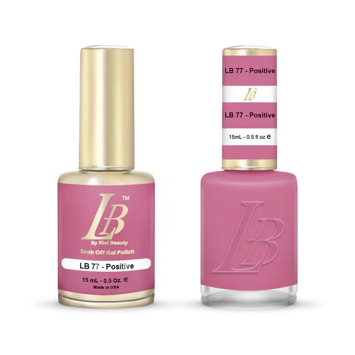 iGel Nail Lacquer & Gel Polish, LB Professional Collection, LB077, Positive, 0.5oz