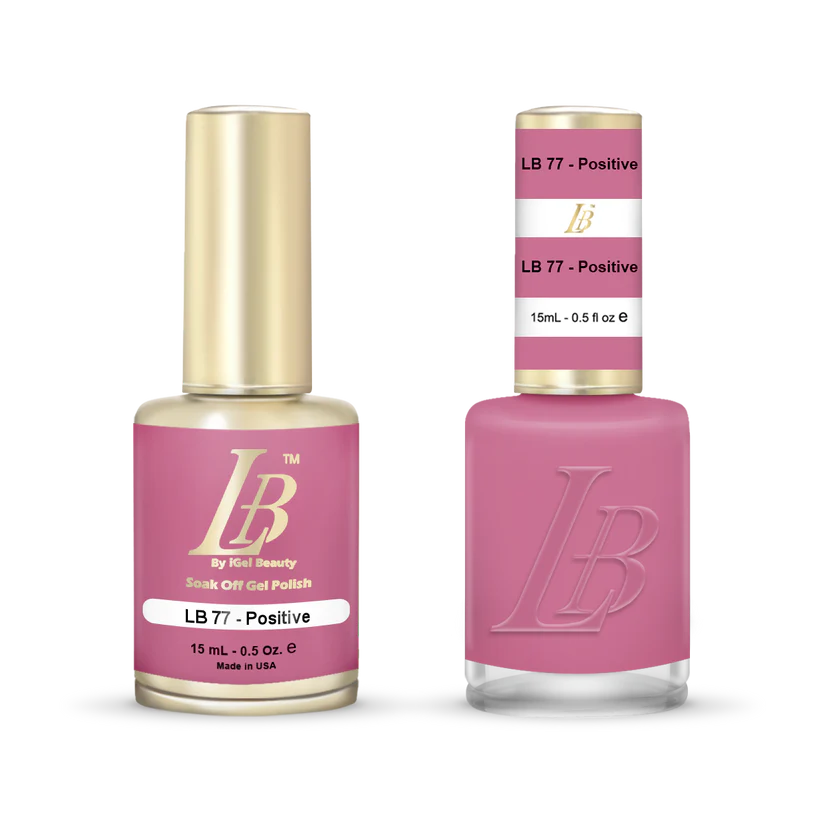 iGel Nail Lacquer & Gel Polish, LB Professional Collection, LB077, Positive, 0.5oz