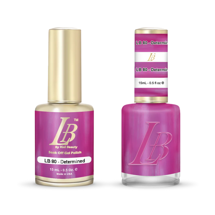iGel Nail Lacquer & Gel Polish, LB Professional Collection, LB080, Determined, 0.5oz