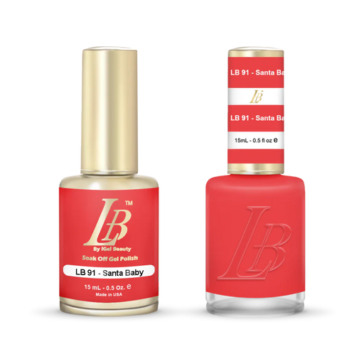 iGel Nail Lacquer & Gel Polish, LB Professional Collection, LB091, Santa Baby, 0.5oz