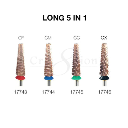 Cre8tion Nail Filing Bit Long 5 in 1 CM