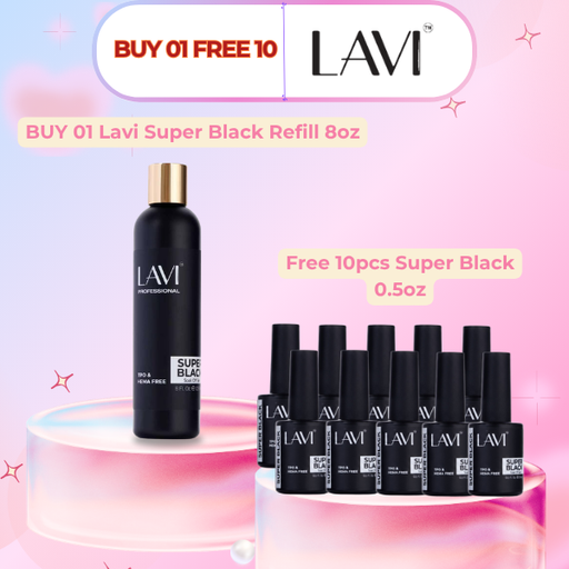 LAVI Super Black Refill 8oz V1, Buy 01 Get 10 LAVI Super Black 0.5oz V1 FREE