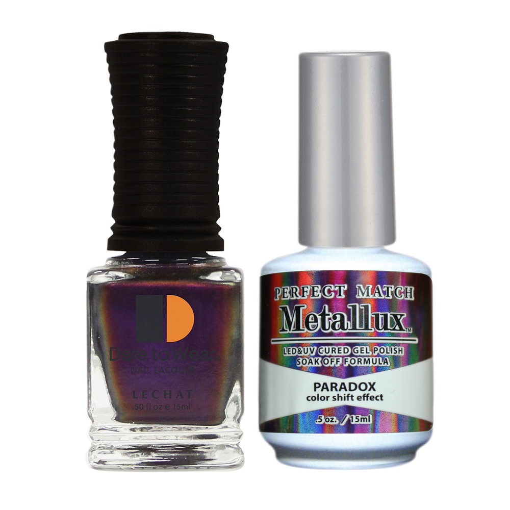LeChat Perfect Match Nail Lacquer And Gel Polish, METALLUX Collection, 0.5oz, Color List Note, 000