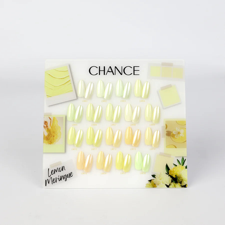 Chance Counter Display Color Chart (18 Colors) - LEMON MERINGUE (LM) Collection