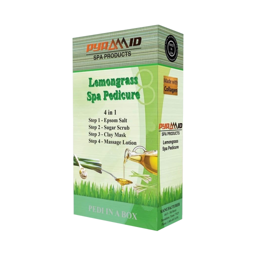 Pyramid Spa Pedicure 4in1 (Made With COLLAGEN), LEMONGRASS, CASE (Pk: 50 packs/case)