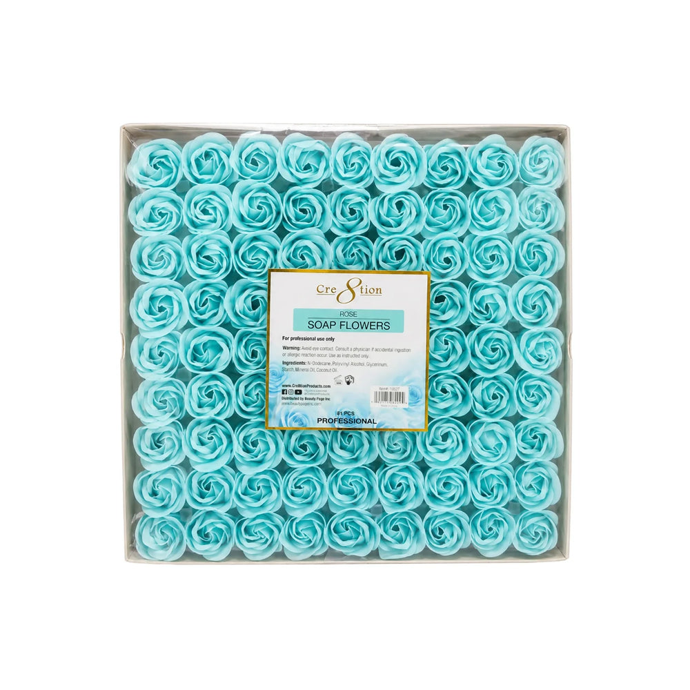 Cre8tion Soap Flowers - 11 Colors (Pk: 81 pcs/box, 20 box/case) - Light Blue