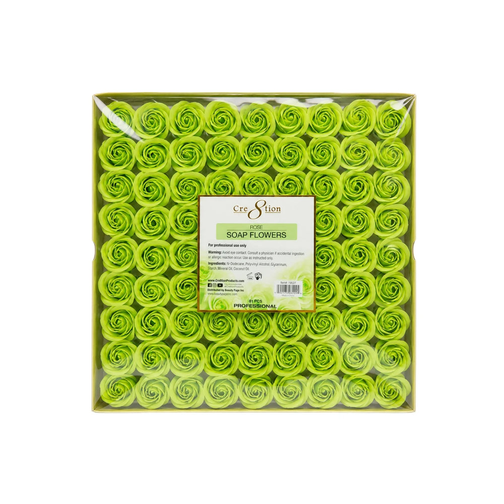 Cre8tion Soap Flowers - 11 Colors (Pk: 81 pcs/box, 20 box/case) - Light Green