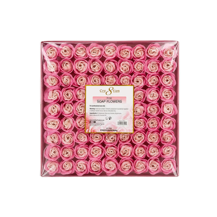 Cre8tion Soap Flowers - 11 Colors (Pk: 81 pcs/box, 20 box/case) - Light Pink Mixed