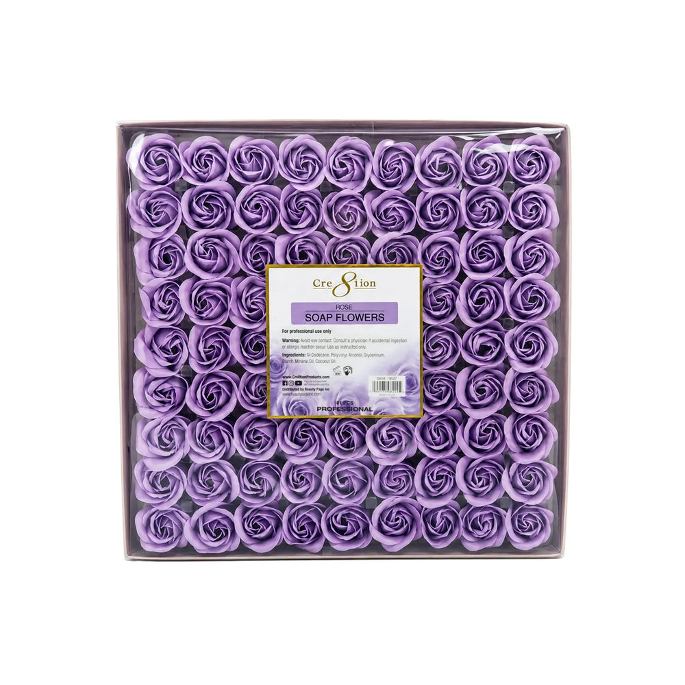 Cre8tion Soap Flowers - 11 Colors (Pk: 81 pcs/box, 20 box/case) - Light Purple
