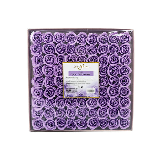 Cre8tion Soap Flowers - 11 Colors (Pk: 81 pcs/box, 20 box/case) - Light Purple