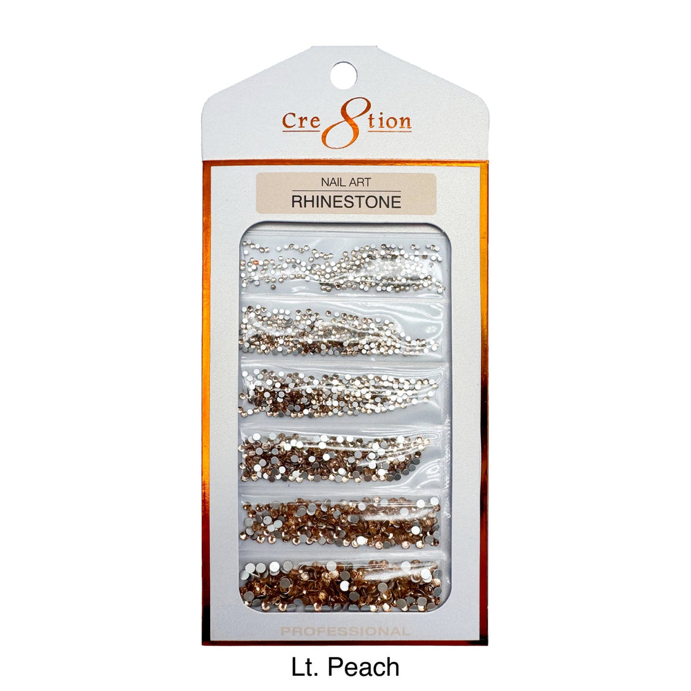 Cre8tion Rhinestone Nail Art - Light Peach (Pk: 80 pcs/pack) - SKU 1101-1024