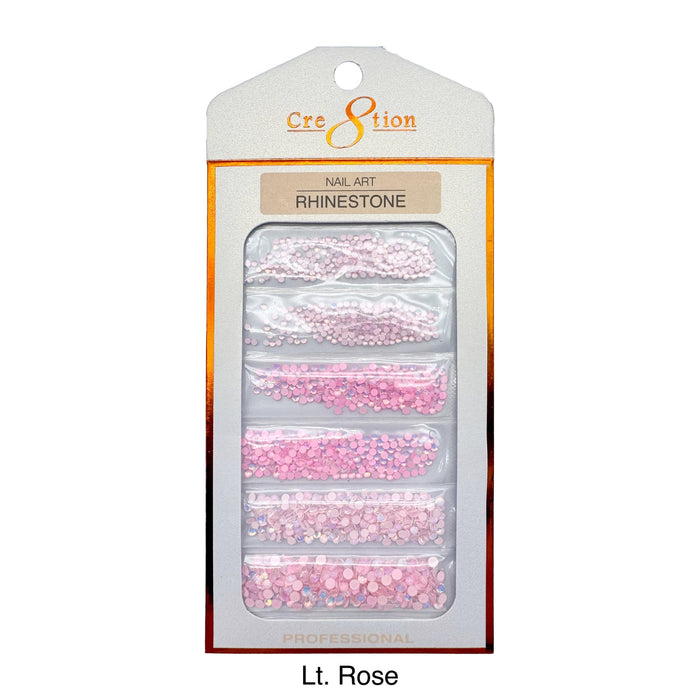 Cre8tion Rhinestone Nail Art - Light Rose (Pk: 80 pcs/pack) - SKU 1101-1029