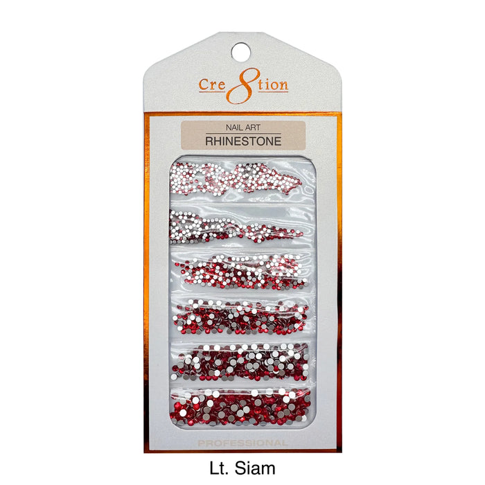 Cre8tion Rhinestone Nail Art - Light Siam (Pk: 80 pcs/pack) - SKU 1101-1019