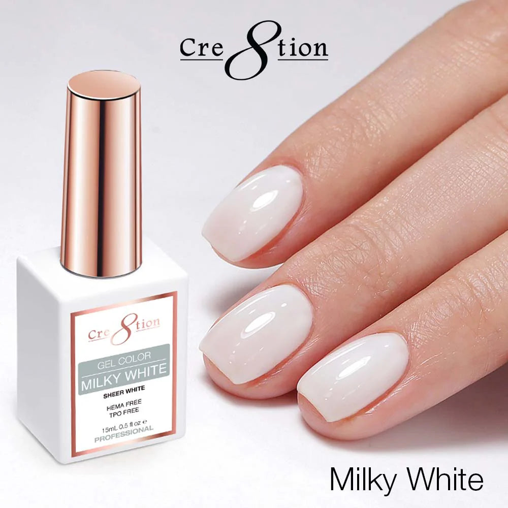 Cre8tion Sheer White 0.5oz - MILKY WHITE (HEMA & TPO Free)