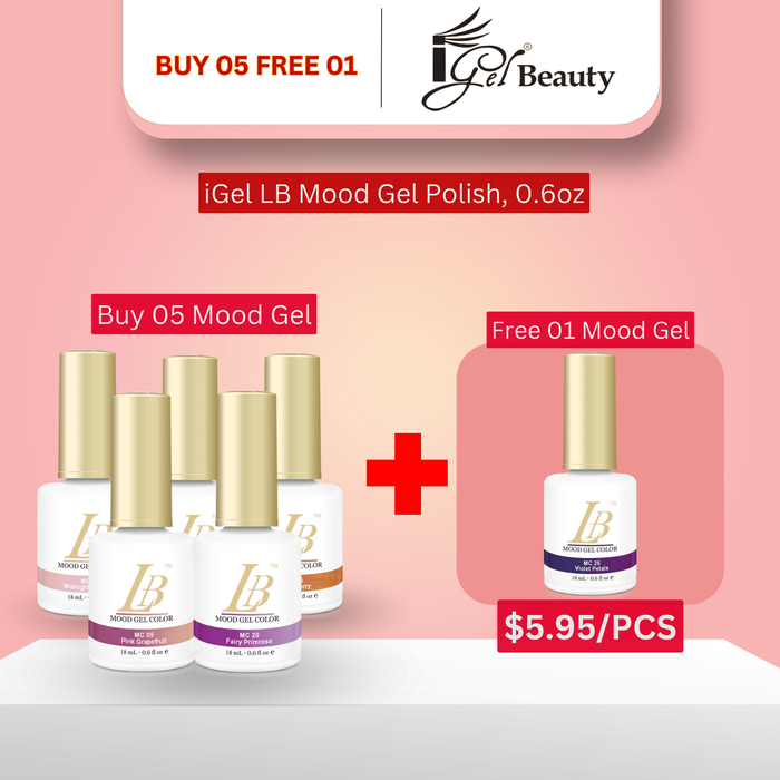 iGel LB Mood Gel Polish, 0.6oz - Buy 5 Free 1