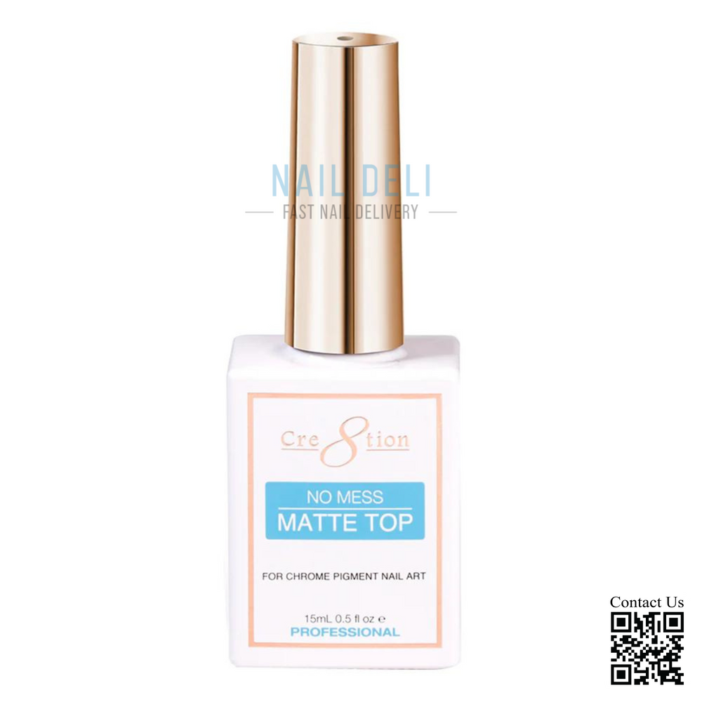 Cre8tion No Mess Chrome Matte, Top Gel, 0.5oz, 0916-3687