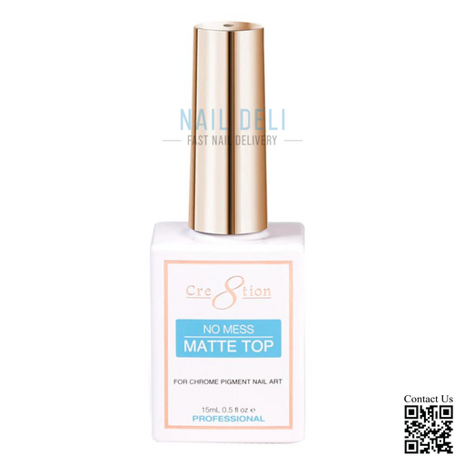 Cre8tion No Mess Chrome Matte, Top Gel, 0.5oz, 0916-3687