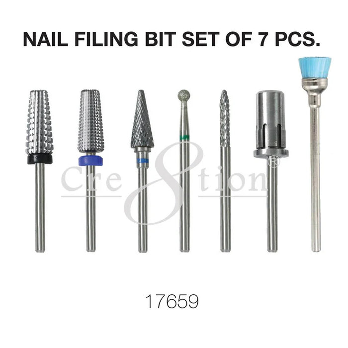 Cre8tion Nail Filing Bit Set of 7 pcs