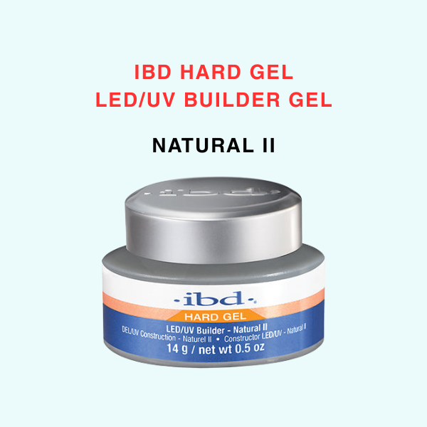 IBD Hard Gel LED/UV, Builder Gel, NATURAL II, (JAR) 0.5oz (Pk: 36 pcs/case)