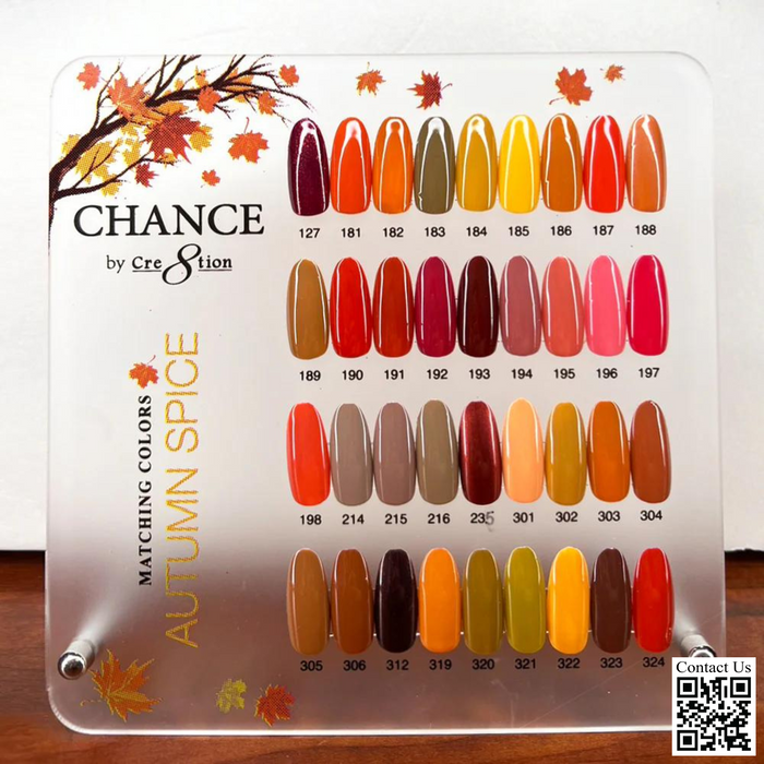 Chance Counter Display Color Chart - FALL Collection