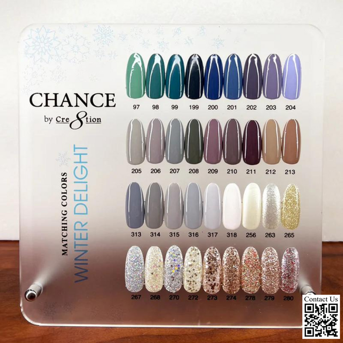 Chance Counter Display Color Chart - WINTER DELIGHT Collection