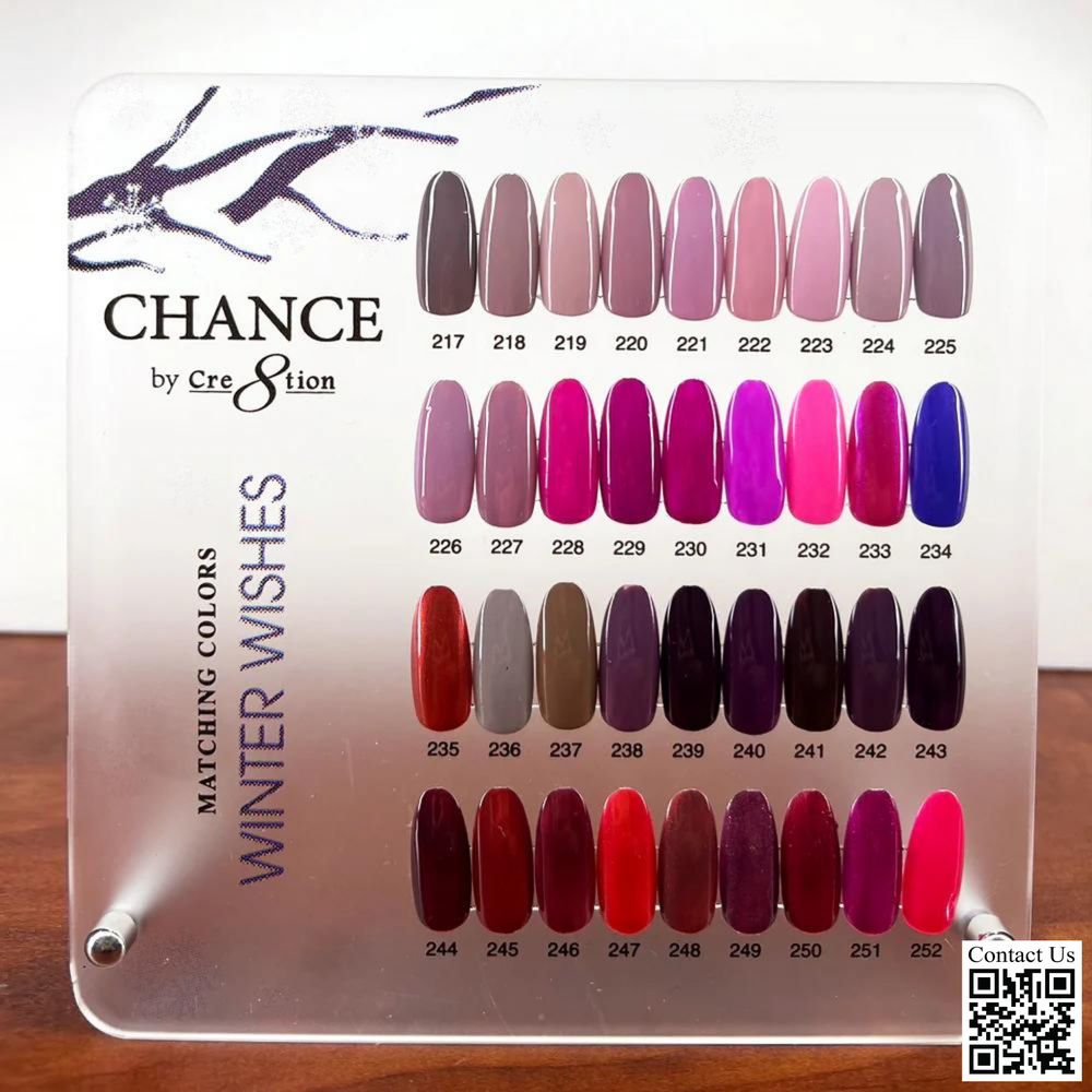 Chance Counter Display Color Chart - WINTER WISH Collection