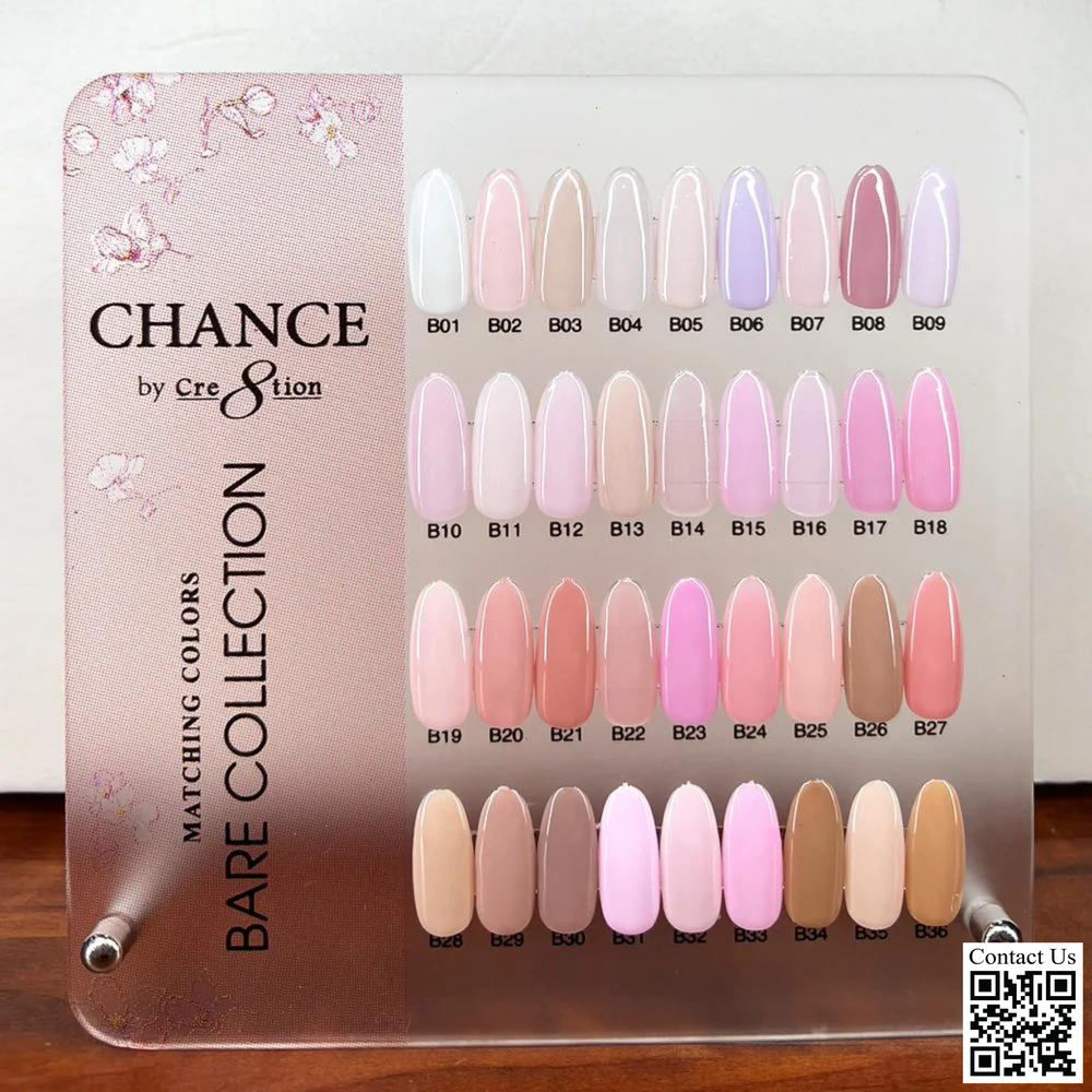 Chance Counter Display Color Chart - BARE Collection