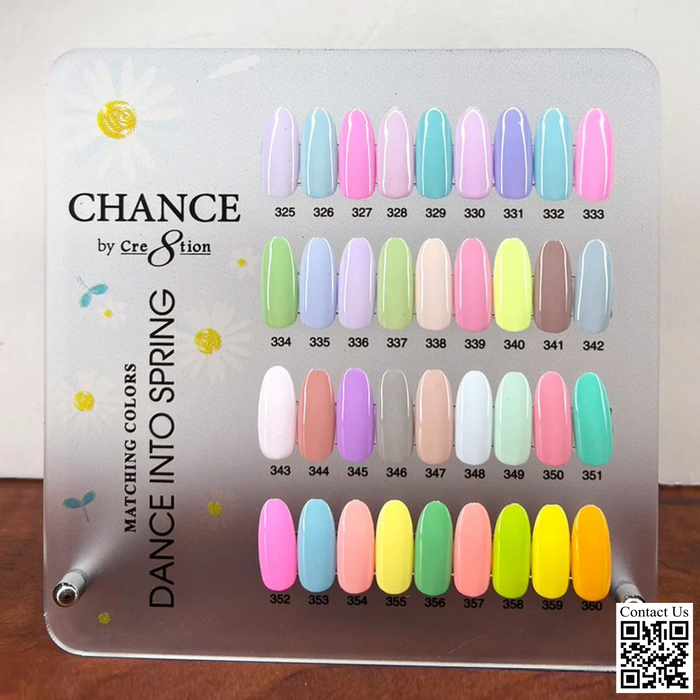 Chance Counter Display Color Chart - SPRING Collection