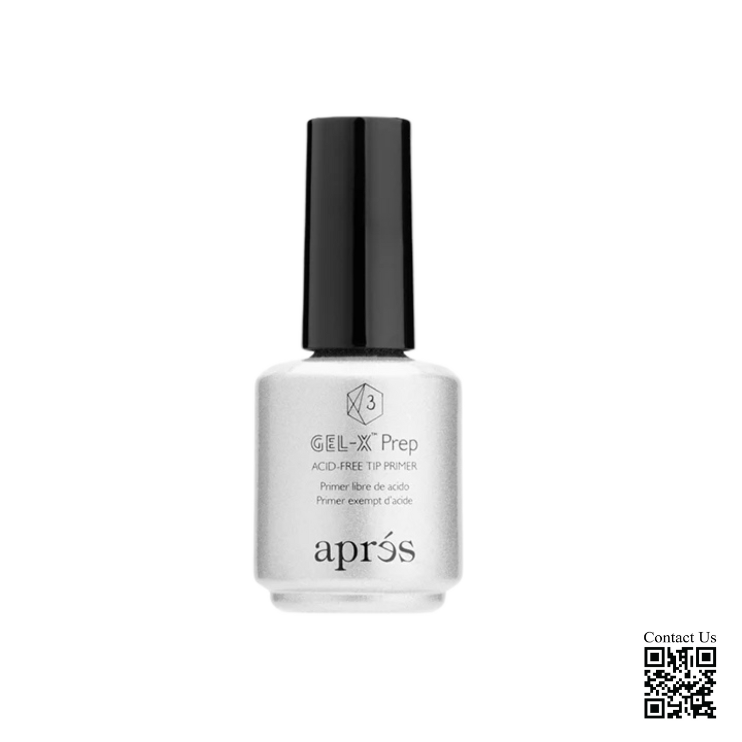 Apres Gel-X Prep, Acid - Free Tip Primer #3, GREY BOTTLE, 15ml