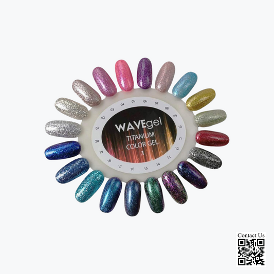 Wave Gel Gel Polish, Titanium Collection, Tips Sample #01 (From 01 To 20) OK0522VD