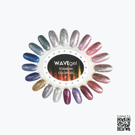 Wave Gel Gel Polish, Titanium Collection, Tips Sample #02 (From 21 To 40) OK0522VD