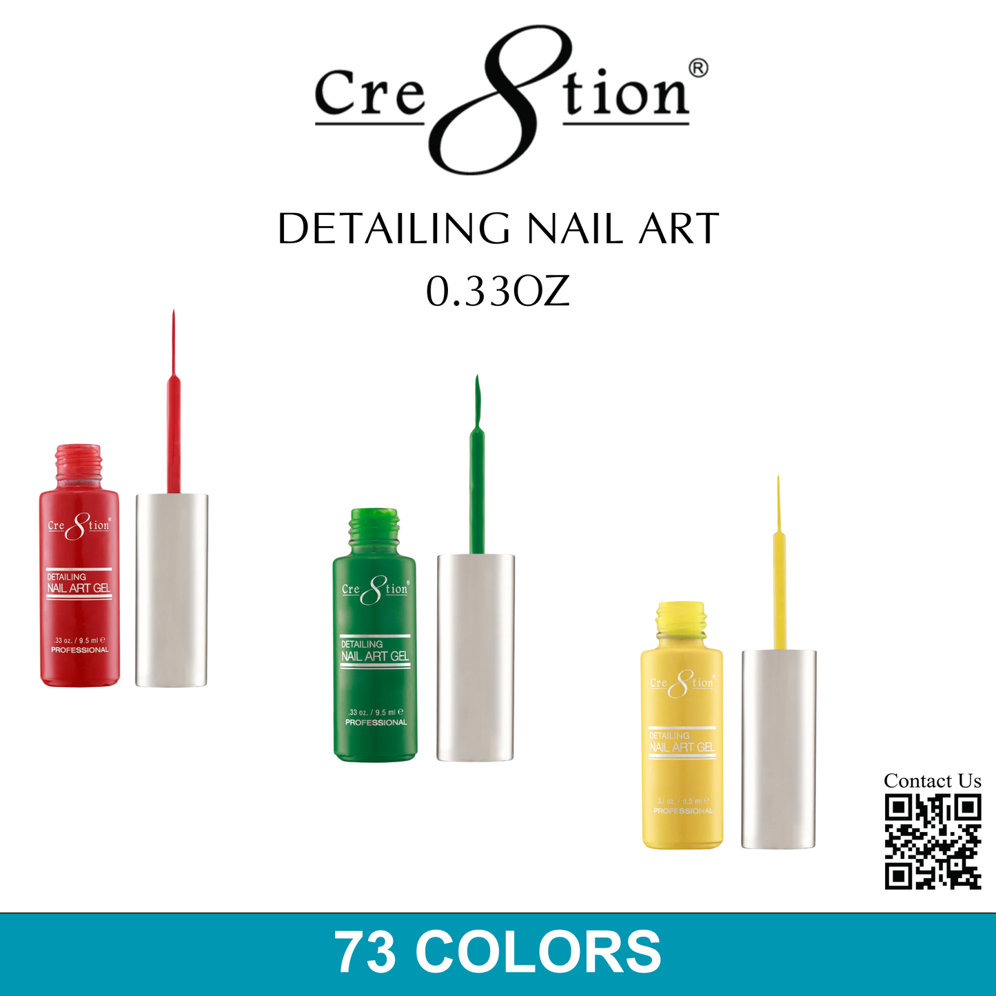 Cre8tion 0.33oz Detailing Nail Art Gel Collection 000