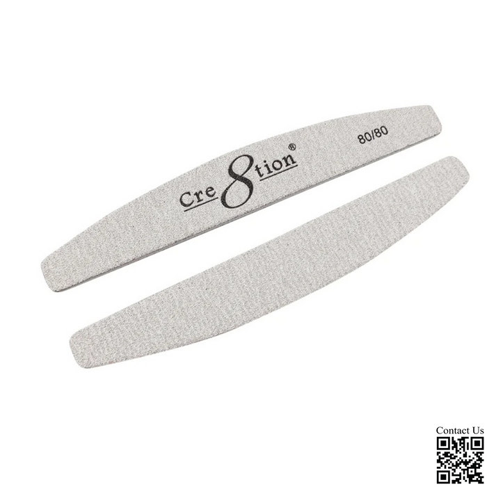 Cre8tion Premium Zebra Nail Files Harbor Bridge, Grit 80/80, CASE (Pk: 50 pcs/pack, 30 packs/case)