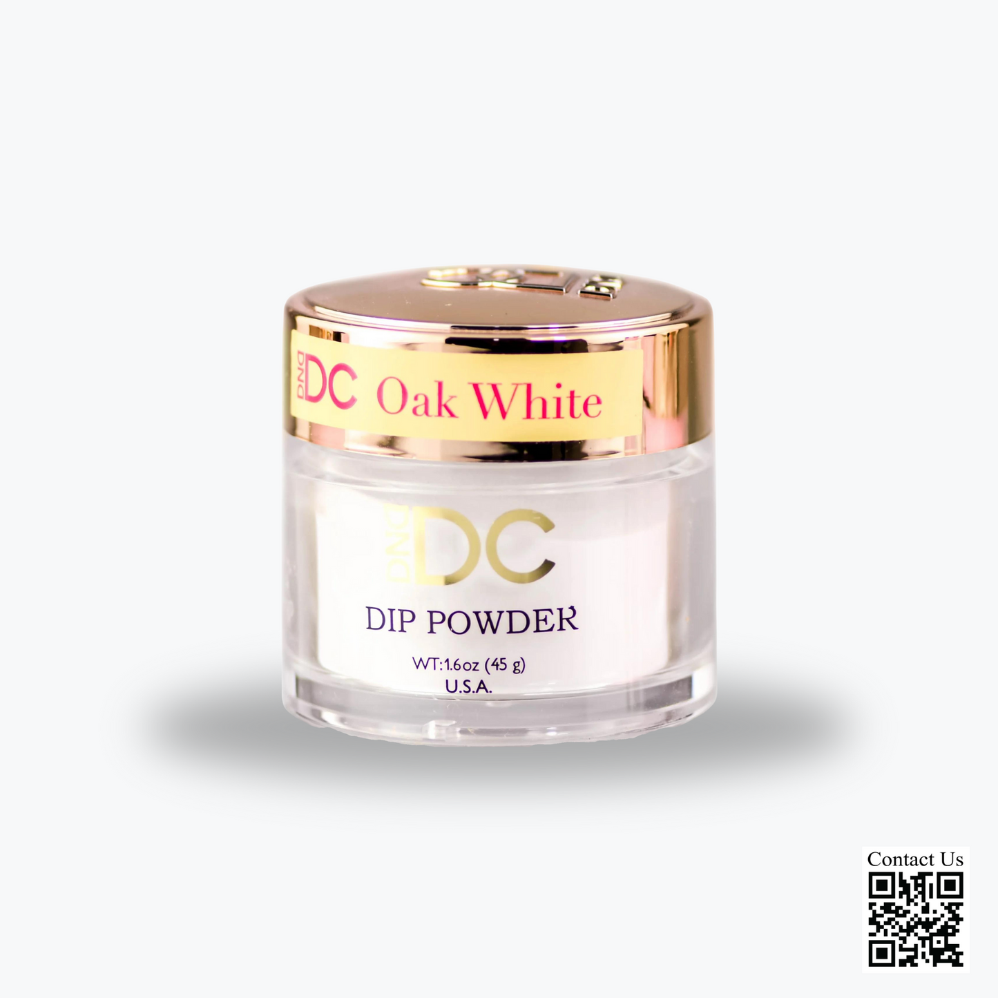 DC Dipping Powder, Pink & White Collection, OAK WHITE, 1.6oz OK1207