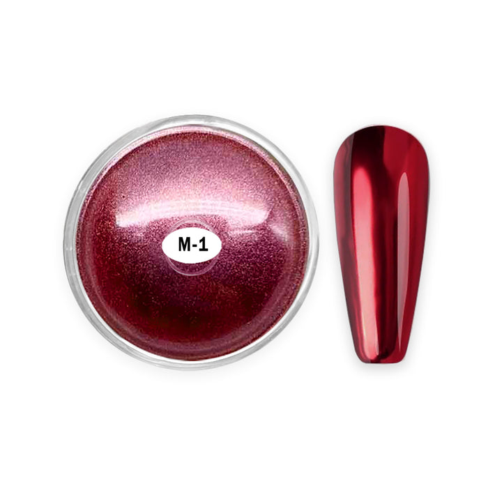 Aora Metal Chrome Powder 1g, M1- Red (Pk: 360 pcs/case)