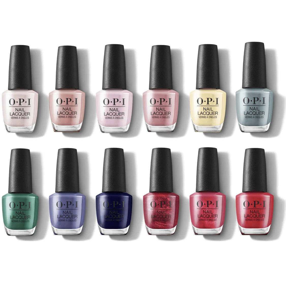 OPI Gelcolor And Nail Lacquer, Hollywood - Spring Collection 2021, Full Line Of 12 Colors (From H001 To H012), 0.5oz