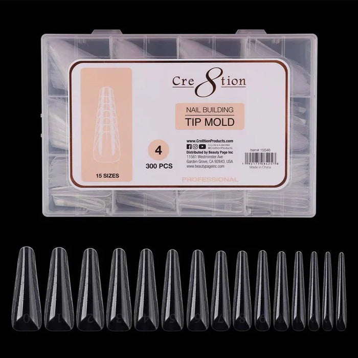 Cre8tion Nail Building - Tip Mold 04 (Pk: 300 pcs/box, 100 boxes/case)