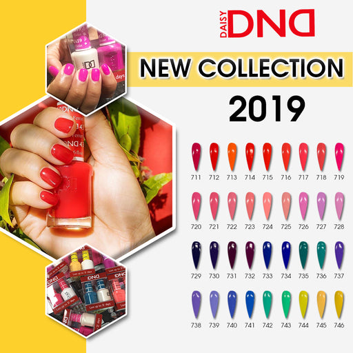DND Nail Lacquer And Gel Polish, Full line of 36 colors (From 711 to 746). 0.5oz OK1212LK