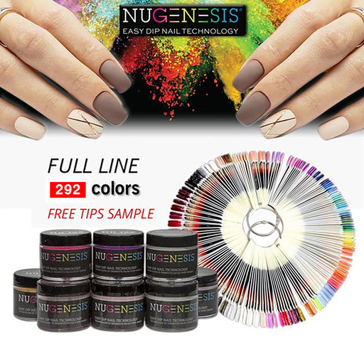 Nugenesis Dipping Powder, Full Line Of 292 Colors, 2oz