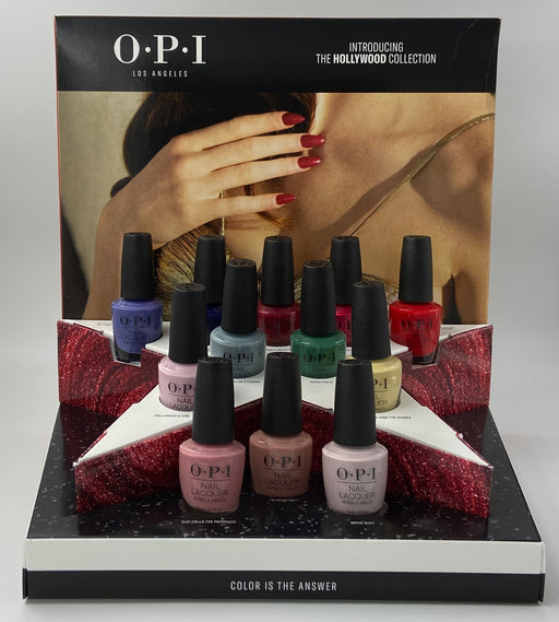 OPI Gelcolor And Nail Lacquer, Hollywood - Spring Collection 2021, Full Line Of 12 Colors (From H001 To H012), 0.5oz