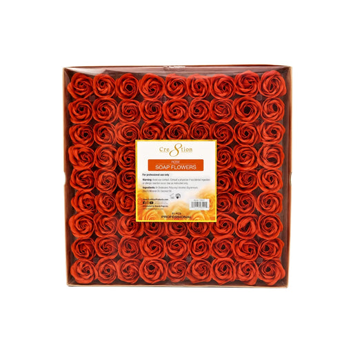 Cre8tion Soap Flowers - 11 Colors (Pk: 81 pcs/box, 20 box/case) - Orange