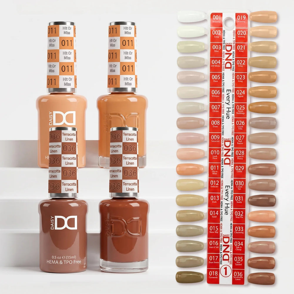DND DUO HEMA & TPO Free, Full Line of 36 Colors #01 - Every Hue (01-36)