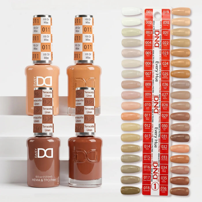 DND DUO HEMA & TPO Free, Full Line of 36 Colors #01 - Every Hue (01-36)
