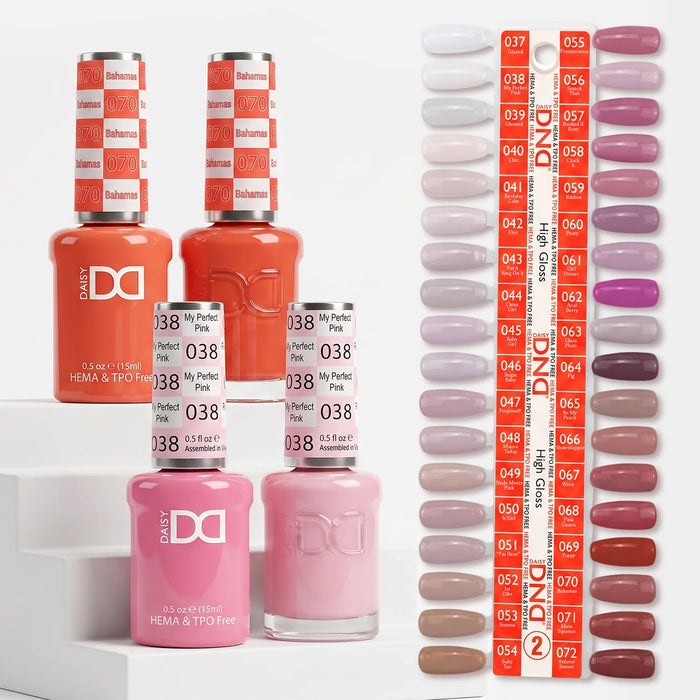 DND DUO HEMA & TPO Free, Full Line of 36 Colors #02 - High Gloss (37-72)